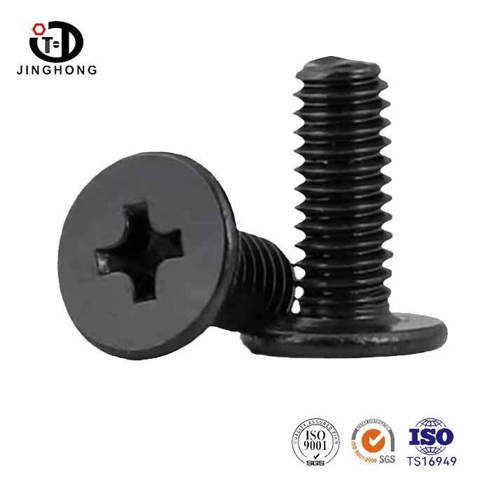 Flat Head Black Bolts
