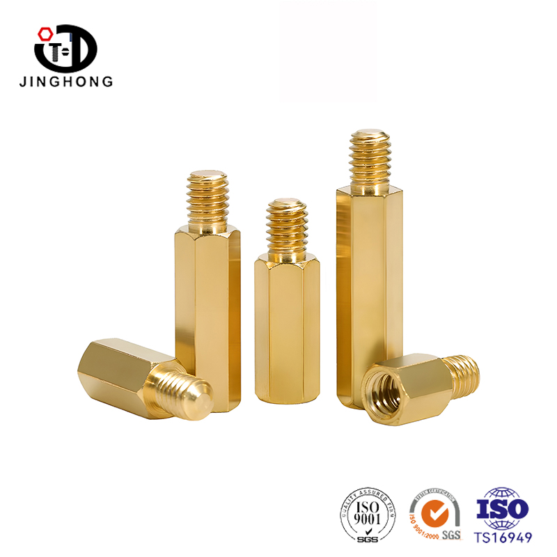 Zeshoekige messing single-end stud-stand-off