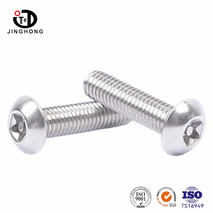 Saboerbestendige beveiligingsbouten Torx -knopkopschroeven